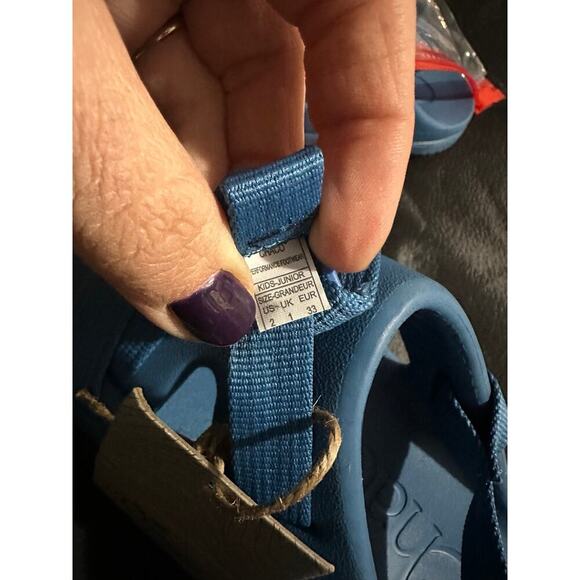 NEW Chacos Chillos Sport Big Kid Blue Sandals, Sz 2, Unisex (C104) - Picture 9 of 10